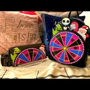 Loungefly NBC Wheel Backpack and Wallet set